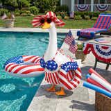 SNASRHTY Summer 4th of July Porch Goose Outfit for 23 Inch Goose Statue Funny Patriotic Bikini Style Outdoor Yard Decor