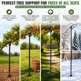 Carbon Steel Tree Support Pole with Crutch, Adjustable 20"-81" Tree Support for Leaning Trees, Prevents Fruit Trees Branch Breakage, Holds Up to 150 lbs, 360° Self Adjusting Base for Branch-Support