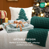 Bedsure King Size Christmas Duvet Cover - Green Forest Holiday Bedding Set, 5-Piece Collection Includes 1 Duvet Cover, 2 Pillow Shams, 1 Throw Blanket, and 1 Decorative Pillow (King, Green Forest)