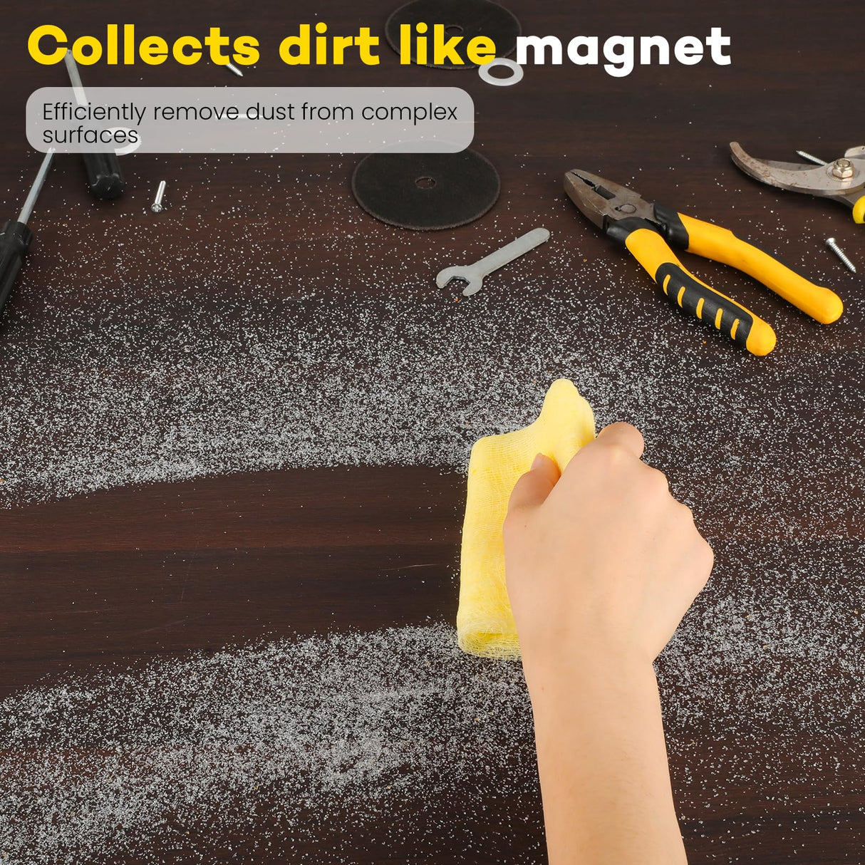 CAREGY 48Pcs Tack Cloth for Removing Dust from Woodworking, Sanding Particles, Clean & Polish, Ideal for Woodworking & Painting,Wax and Silicone Free, 18 x 36 Inches Dust Cloths