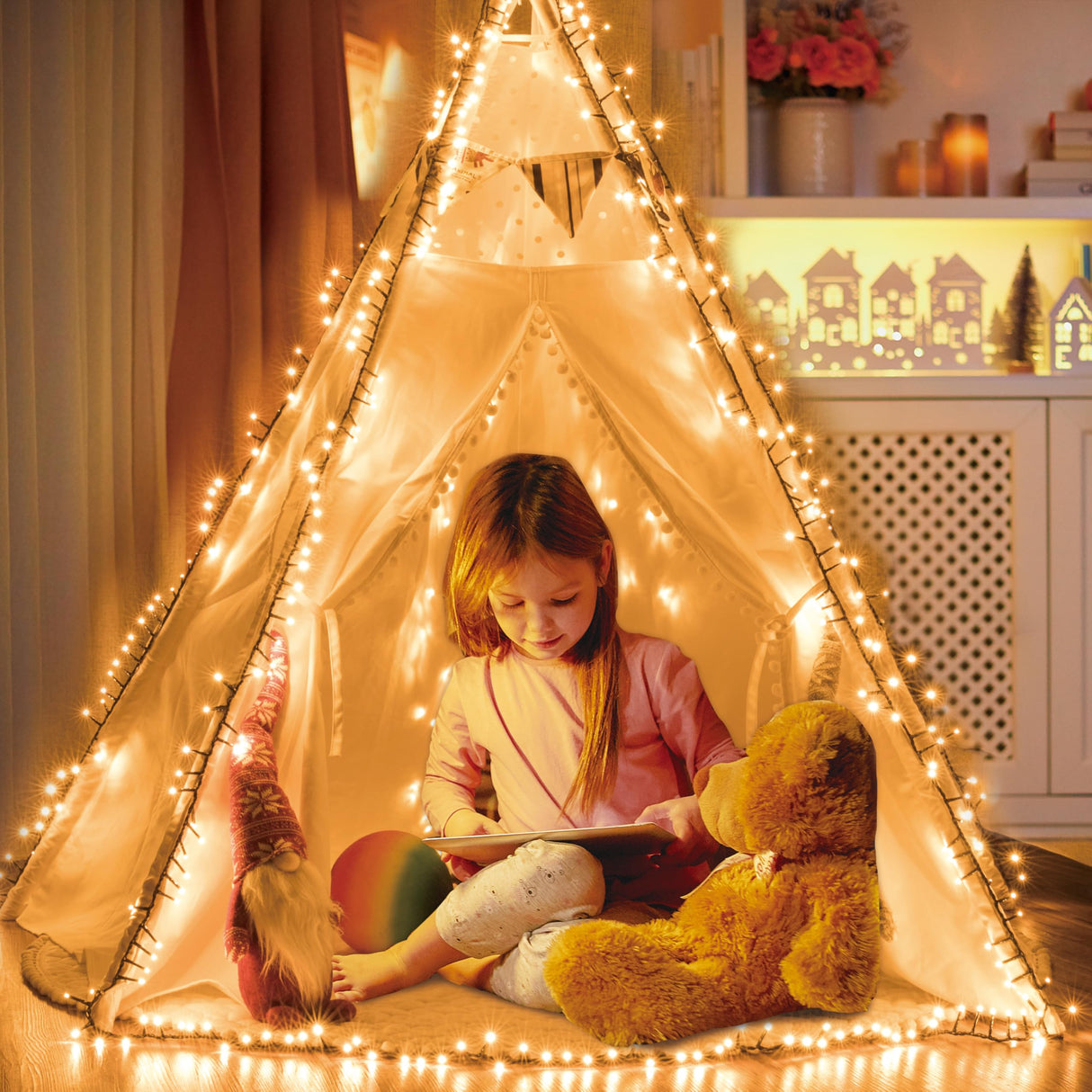 Ogrmar 82 ft 1000 LED Christmas Cluster Lights 8 Modes Christmas String Lights with Timer Function & Connectable for Xmas Home Garden Wedding Party Xmas Tree Indoor Outdoor Decor (1000, Warm White)