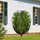 2 Pcs Black Large Fruit Tree Netting with Zipper and Drawstring, 5.3 x 5.3 Ft Breathable Mesh Garden Bird Netting Plant Cover, Insect Bird Barrier Net Mesh for Protect Plants from Squirrel Bugs