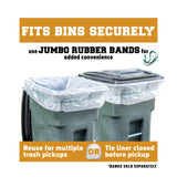 Plasticplace 64-65 Gallon Trash Can Liners for Toter │ 1.5 Mil │ Clear Heavy Duty Garbage Bags │ 50” X 60” (50Count) (W65LDCTL)
