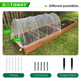 OOTONAT 8FT Garden Hoops Grow Tunnel Kit - Rust-Free Fiberglass Frame for Raised Beds, 36pcs - DIY Plant Support for Garden Netting, Row Covers, and Greenhouse Protection