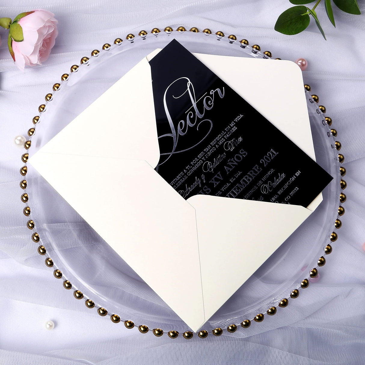 PONATIA 50 PCS/Pack 80lb Thick A7 Envelopes, 5.27 x 7.48'' Sparkle Ivory Heavy Duty Envelopes, Perfect for 5x7 Envelope Wedding Invitation Cards, Christmas Gift Cards, Acrylic Invitations, Photos