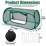 2 Pack Pop Up Mesh Plant Cover-33% Sunblock Garden Covers for Raised Beds