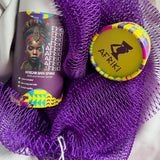 AFRIKI African Net Sponge, Authentic African Exfoliating Sponge, Black Owned, Back Scrubber, 45 inch Long for Normal to Sensitive Skin, for Daily use, Original Collection