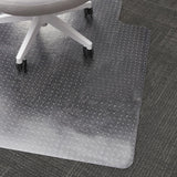 Staples Office Chair Mat, Clear Floor Mats with Lip, Flat-Pile Carpets, Extended Under-Desk Coverage, 48 x 36 Inch, Smooth Glide