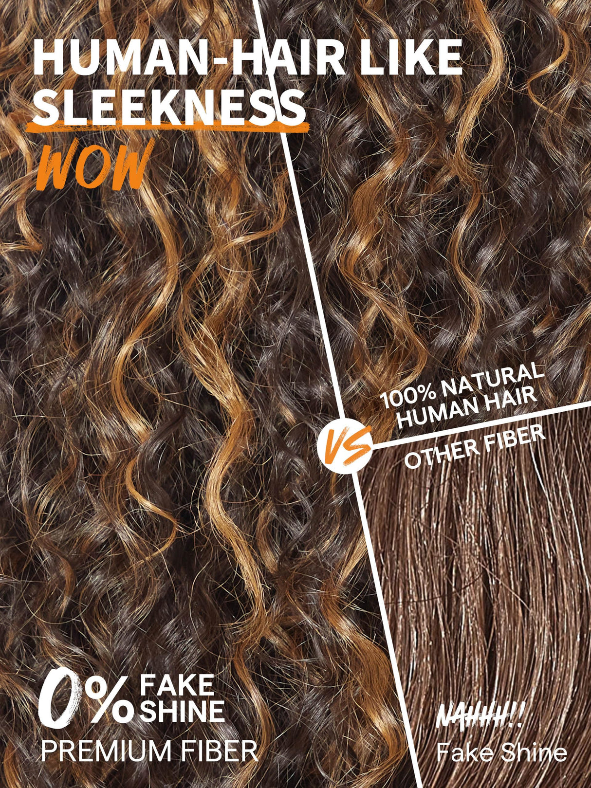 GORGIUS Shaggy Haircuts Natural Highlight Curly Wigs with Bangs Crafted with Style-Archive Technology: Premium Fiber & Remy Human Hair Blended, Realistic Look with True Scalp