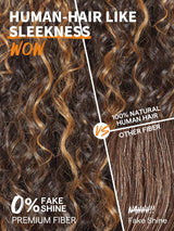 GORGIUS Shaggy Haircuts Natural Highlight Curly Wigs with Bangs Crafted with Style-Archive Technology: Premium Fiber & Remy Human Hair Blended, Realistic Look with True Scalp