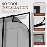 Yotache Magnetic Screen Door Fits Door Size 60"x78", Screen Size 62"x79" Double-Sided Opening Reinforced Mesh with Strong Magnets for Front, Patio Sliding Door