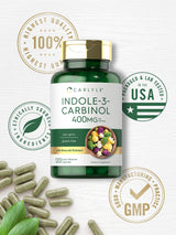 Carlyle Indole-3-Carbinol (I3C) 400mg | 120 Capsules | Advanced Formula with Broccoli Extract | Non-GMO, Gluten Free