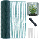 16in X 49.2Ft Chicken Wire Fencing Plant Protectors from Animals Green Roll