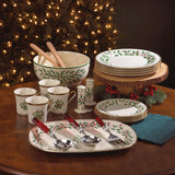 Lenox 6122048 Holiday 12-Piece-Plate-&-Mug Set, Christmas Dinnerware, Hosting