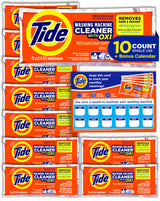 Tide Washing Machine Cleaner, Washer Machine Cleaner with Oxi for Front and Top Loader Washer Machines, Deep Cleaning Residue & Odor Eliminator, 10 Month Supply + Calendar