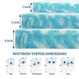 EGO 3 Inch Queen Mattress Topper Gel Memory Foam for Pressure Relief