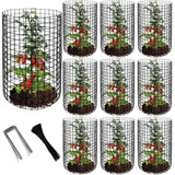 Adnee 10 Packs Wire Plant Protector from Animals - 20" H X 12" D Metal Mesh Plant Cage Covers - Sturdy Garden Bunny Barricades Chicken Wire Cloche for Plants Shrubs Vegetables Flowers