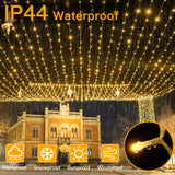 Ollny Christmas Lights Outdoor 800LED 262FT, Warm White Plug in Fairy Light with Remote, 8 Modes Waterproof Timers Dimmable LED String Lights for Indoor House Outside Bedroom Patio Balcony