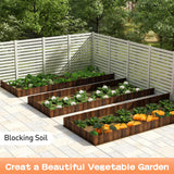 GHWIE Wooden Garden Fence Wood Garden Edging Border Decorative Landscape Border Edging,Planting Tree Fence Yard Patio Path Edging Landscape Edging Flower Bed Fences-11.8'' H x 48'' L (1PACK)