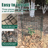 KEOHOLI 10 Packs Plant Protectors Cages from Animals, 12" x 12" 30 Pcs Wire Meshs with 200 Pcs Zip Ties and 30 Pcs Stakes, Plant Protector Cages from Rabbits Squirrels Chicken for Vegetables Flowers