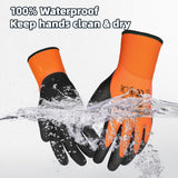 Schwer 2 Pairs 100% Waterproof Winter Work Gloves, ANSI A2 Cut Resistant Freezer Gloves for Outdoor Cold Weather Keep Hands Warm, Enhanced Warmth & Durability, for Shoveling Snow, Ice Fishing, M