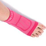 TechWare Pro Ankle Brace Compression Sleeve - Relieves Achilles Tendonitis, Joint Pain. Plantar Fasciitis Foot Sock with Arch Support Reduces Swelling & Heel Spur Pain. (Pink, L/XL)