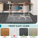 Office Chair Mat for Carpets, Clear Computer Desk Chair Mat for Low Pile and No Pile Carpeted Floors, Thick and Sturdy Floors Protector on Carpet for Home Office, Slip Resistant (36"x 48" Rectangle)