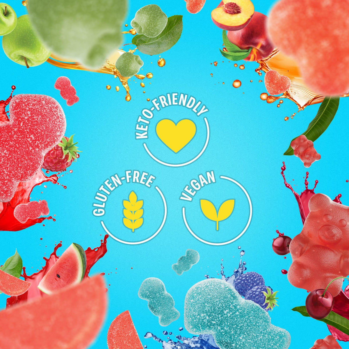Shameless Snacks Sour Candy & Fruit Snacks - Gummy Candy Variety Pack, Keto