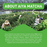 Aiya Sweetened Matcha Blend Powder - Matcha Latte Powder With Antioxidant-Rich Japanese Green Tea & Pure Cane Sugar - Ideal for Smoothies, Lattes, and Culinary Creations - 1kg Bag (2.2 lbs)