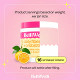 BelliWelli Fiber Supplement for Women & Men – Premium Daily Fiber Powder from Organic Acacia with Added Collagen, Electrolytes & Probiotics – No Bloat, Constipation & Gut Health Support (Orange Yuzu)