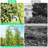 Garden Arch Trellis for Climbing Plants, 82 Inch Tall Grape Trellies for Outdoor,Flower Vegetable Tomato Cucumber Trellis with Clamp Netting, Metal Vine Plants Support for Wedding Garden Decoration