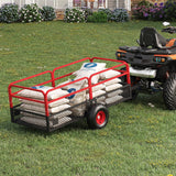 GarveeLife ATV UTV Tow Behind Dump Trailer 1600 lbs 22 Cubic, Red