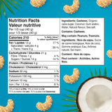 Handfuel Coconut Cashews, Hand Roasted Snack, 150 Grams