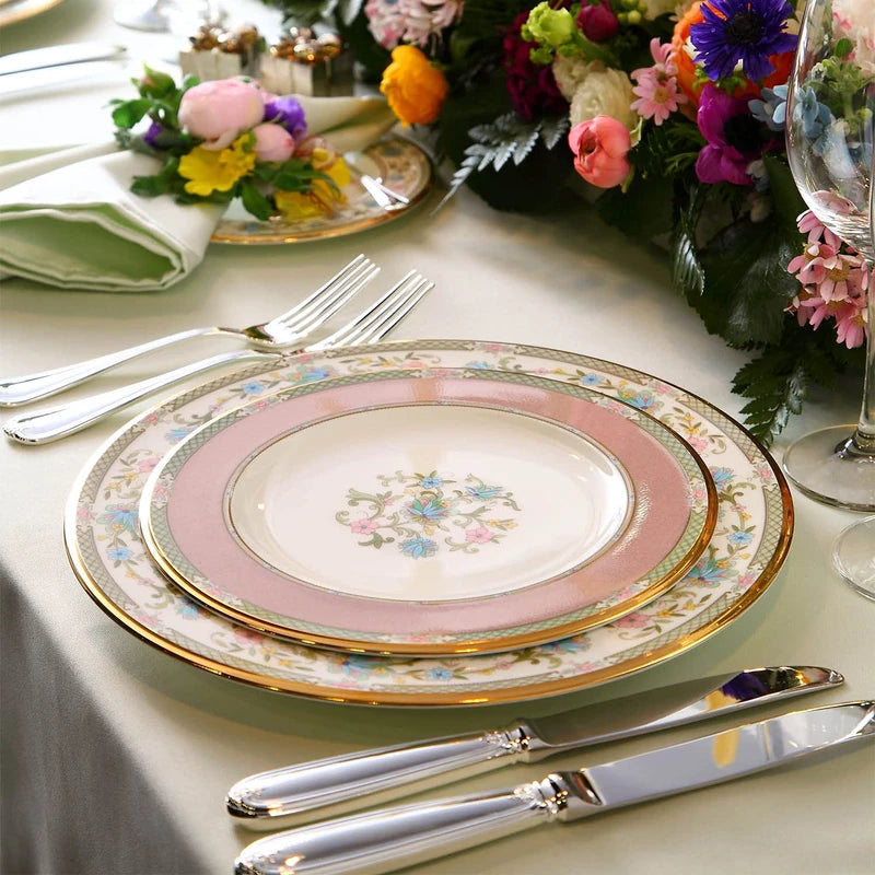 Noritake T59511/9983-7 Noritake Plate 8.7 inches (22 cm), Yoshino 1 Piece, Pink, Bone China