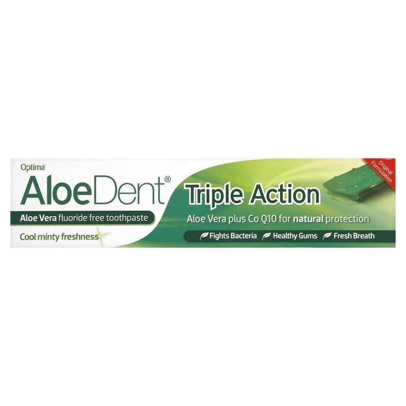 (3 PACK) - Aloe Dent - Aloe Vera Triple ActionT/paste | 100ml | 3 PACK BUNDLE