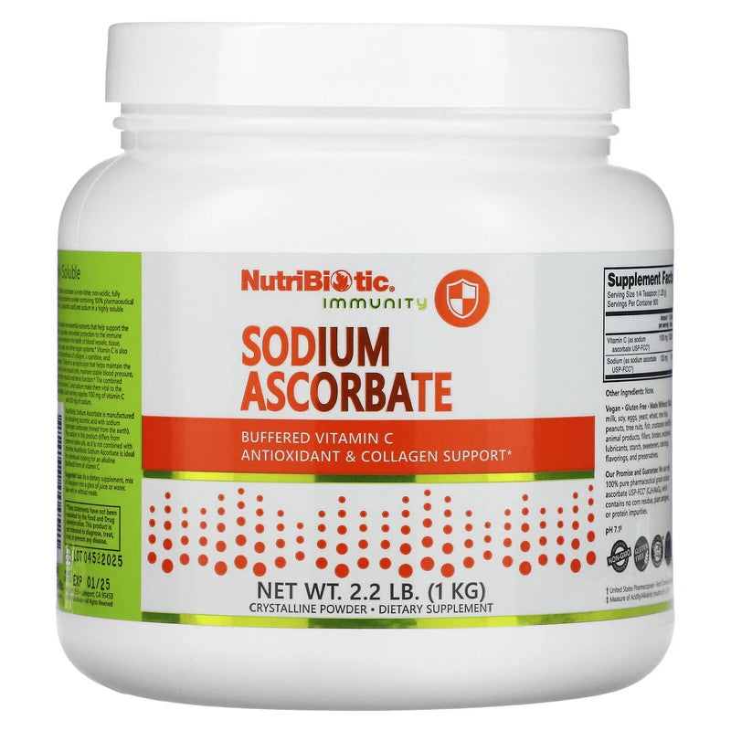 NutriBiotic Immunity, Sodium Ascorbate, Crystalline Powder, 2.2 lb (1 kg)