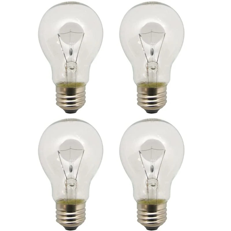 Toyo Lighting & Technology General Incandescent Bulbs (Clear) 60W Shape 4 Pack Set (4 Bulbs Set), E26 Base, TC-L100V54W, 1P - Set of 4
