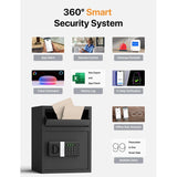 FORFEND Smart Home Safe | WiFi Safe Box App Lock/Alarm | Voice Command, Kidnap Alarm, Tamper Detect, Frozen Mode, Sub Account| Digital Safe Anti Theft