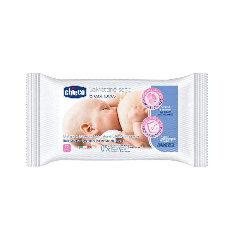 Chicco Cleansing Breast Wipes, 72 pcs