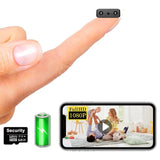 WCFHS Free 64G Smallest Wireless WiFi Battery Camera, Concealed Cam, Coin Size Camera, HD1080P Video Recording Live Feed For Night Vision, Motion Detection, Cloud Storage for Security with iOS Android APP