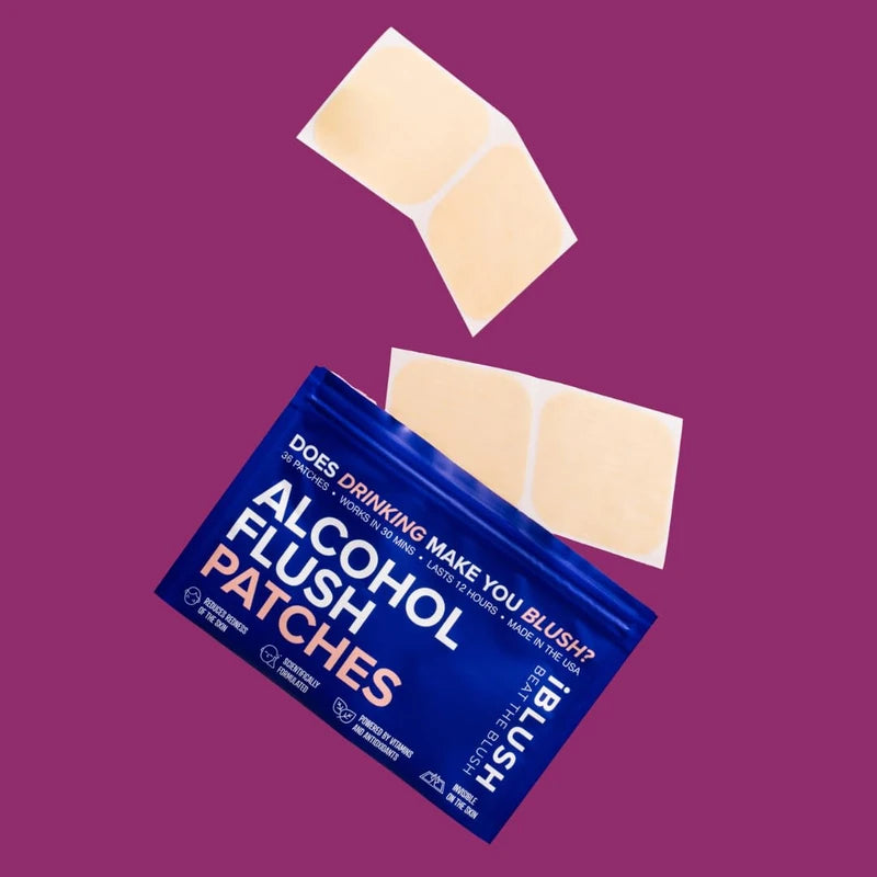 iBlush Asian Flush Patches - 36 Discreet, All Natural Patches Powered By Vitamins & Minerals - Fast, Effective & Backed By Science