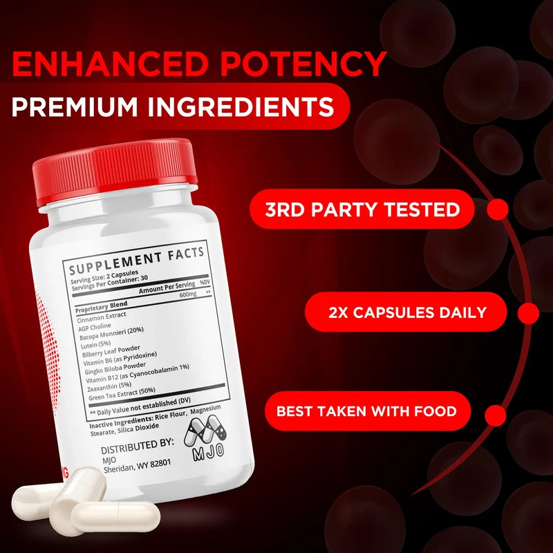 Glyco Sync Capsules - Glyco Sync Maximum Strength Sugar Support Pills, All Natural GlycoSync Once Daily Capsule for Health & Wellness Advanced Cinnamon Extract and Bilberry Formula (60 Capsules)