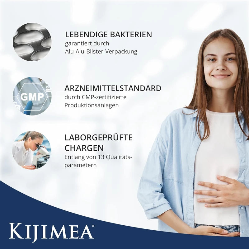 Kijimea® K53 Advance Probiotics | 53 Strains | 500+ Billion CFU | Biotin | Lactose & Gluten-Free | 84 Capsules