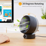 SmartDevil USB Fan, Mini Fan, Small Quiet Table Fan, Stepless Speed 20° Adjustment, USB Desk Fan, Low Noise, USB Fan Easy to Carry, for Office, Home (Black)