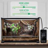 Updated Reptile Mister – Humidifier for Tanks, Amphibians, and Rainforest Plants with Timer and Manual Spray Functions