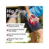 Healthy Lab Co Sciatica Brace, Ortho-Wrap Hip Brace Original Quality, Hip Brace for Sciatica Pain Relief, Groin Thigh Sleeve Hip Support Wrap, Wrap Hip Brace for Men Women (Black)