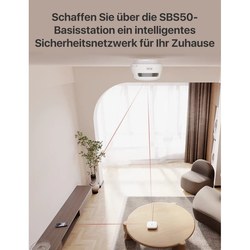 X-Sense Smart Home Base Station - Compact Design, Requires 2.4GHz Wi-Fi, with 2-in-1 Button for Mute/Pairing, Model SBS50