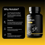 Notable Ultra-Potent Saffron Extract Capsules | 30mg | 20% Polyphenols 7.5% C...