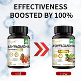 ROYAVITA 【Enhanced Potency】Royavita Ashwagandha 2400mg with Black Pepper Extract | Support Sleep Aid & Athletic Performance, Organic Vitamin B6 & B12, Dietary Supplement for Men & Women-7 - Specification: 2 bottle of 120 Capsules
