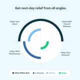 Cheers Relief | Next Morning Aid with Ginger + White Willow Bark | Feel Better After Drinking | 12 Doses | Ginger, White Willow Bark, L-Theanine, Caffeine